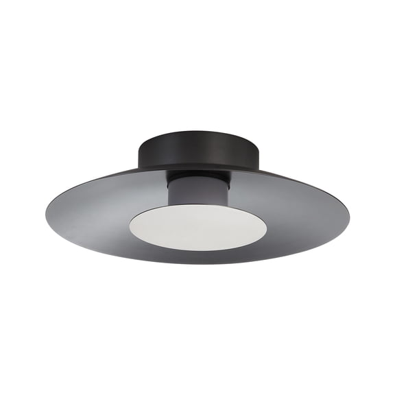 Yep by Golden Lighting Luma Integrated LED Flush Mount in Graphite and Sand Nickel shade