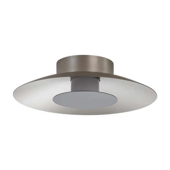 Yep by Golden Lighting Luma Integrated LED Flush Mount in Sand Nickel and Graphite shade