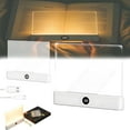 thumbnail image 1 of Luma Lit Book Light, Smart Dimmable USB Rechargeable Flat Panel LED Reading Light with Glow Panel and Page Glow, Night Reader Book Light for Reading in Bed (White*2), 1 of 8