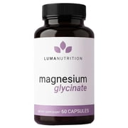 Luma Nutrition Magnesium Glycinate 1000mg - Pure Magnesium Supplement - Chelated for Maximum Absorption - 60 Capsules