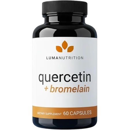 Luma Nutrition Quercetin 500mg - Quercetin with Bromelain - Powerful Quercetin - Premium Bromelain - Antioxidant - Immune Support - 60 Capsules