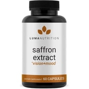 Luma Nutrition Saffron Extract Capsules - Premium Saffron Supplements - 88.50 mg Pure Saffron Pills - Mood Support - Eye Support - Made in The USA - 60 Capsules