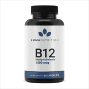 Luma Nutrition Vitamin B12 Methylcobalamin 1000 mcg - High Potency Vegan Supplements for Men & Women - Energy & Metabolism - Pure B12 Vitamins - 60 Capsules - Made in USA