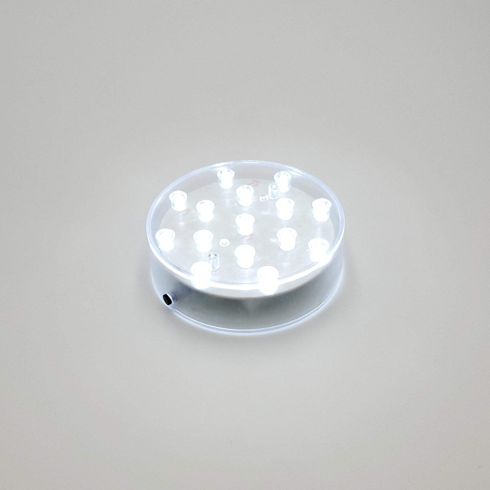 Round Cool White LED Battery Operated Base Light