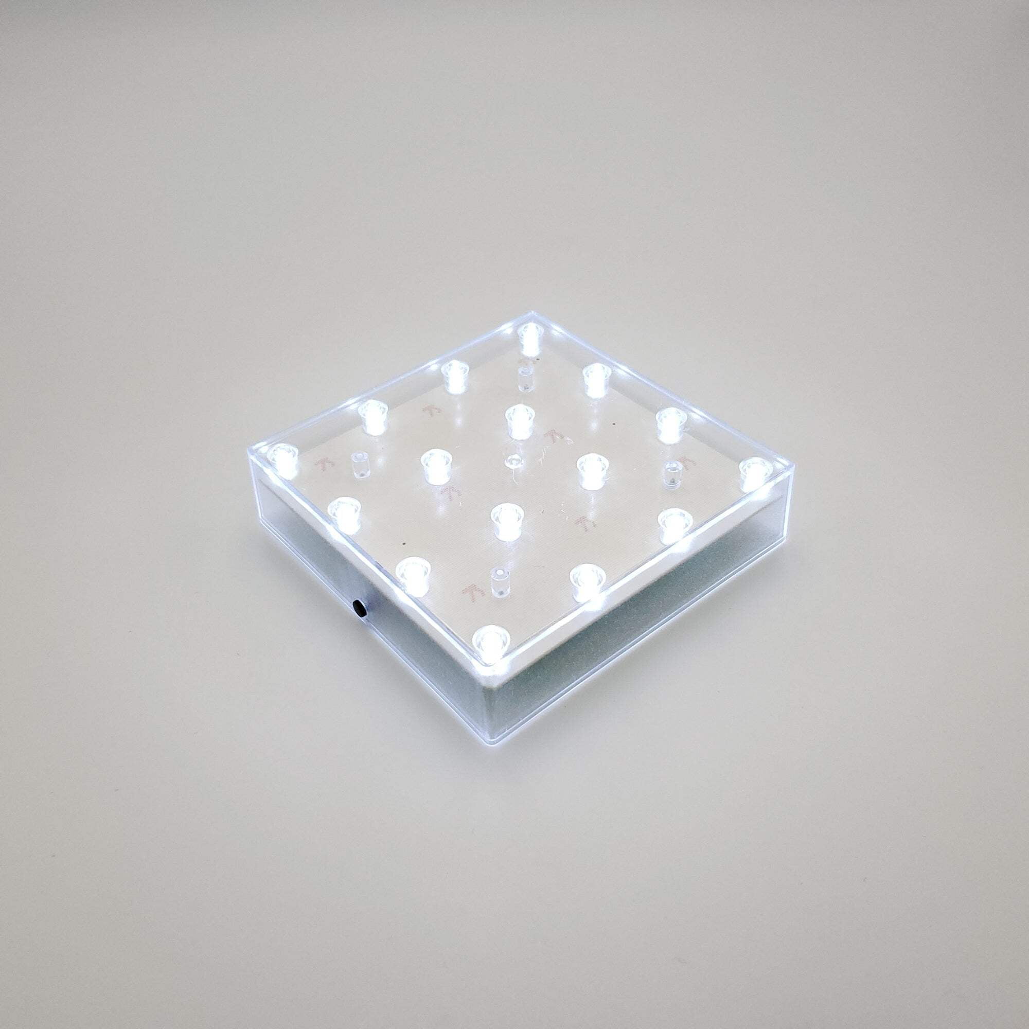 Square Cool White LED Battery Operated Base Light