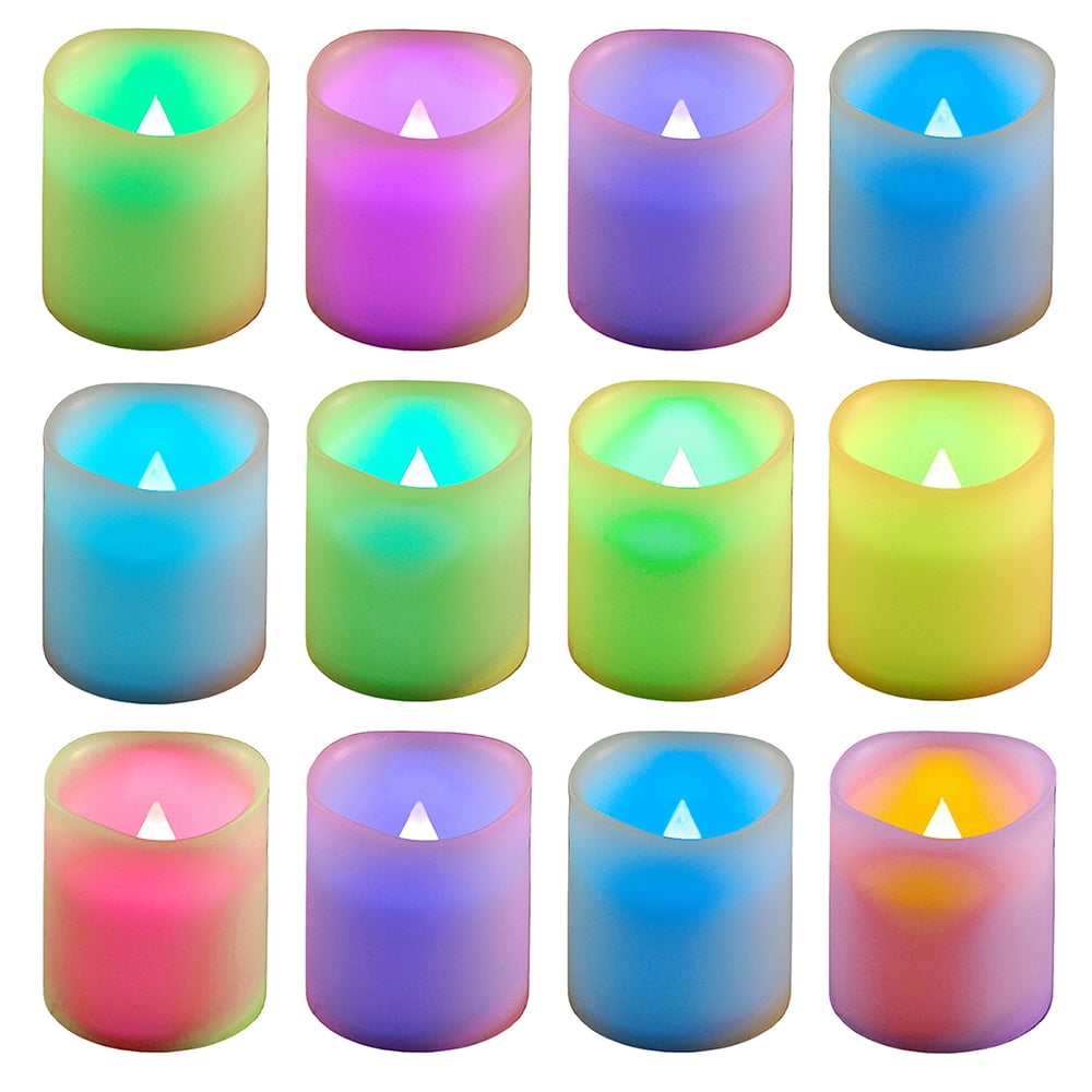 Eternal Glow Set of 12 Flameless LED Votive Candles in White
