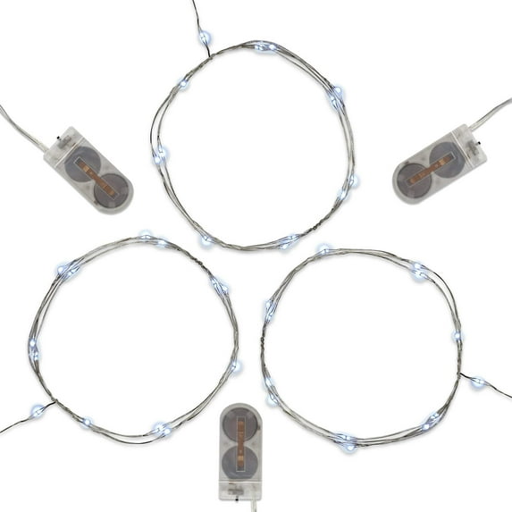 Battery-Operated LED Fairy String Lights - Set of 3