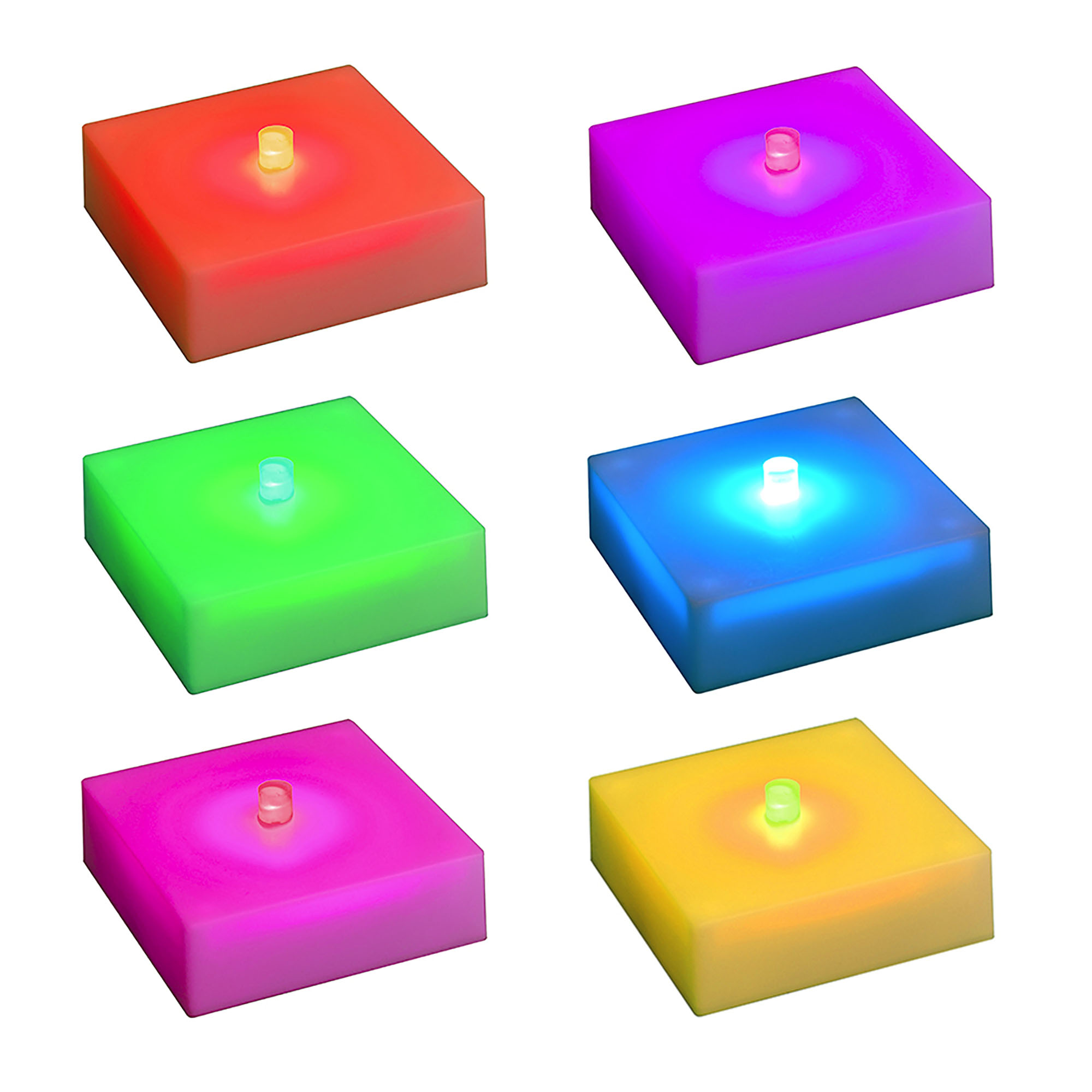 LumaBase Battery Operated LED Lights with Timer, Color Changing Set of 6