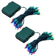 LumaBase Battery Operated LED Mini String Lights - Set of 2 (Multicolor)
