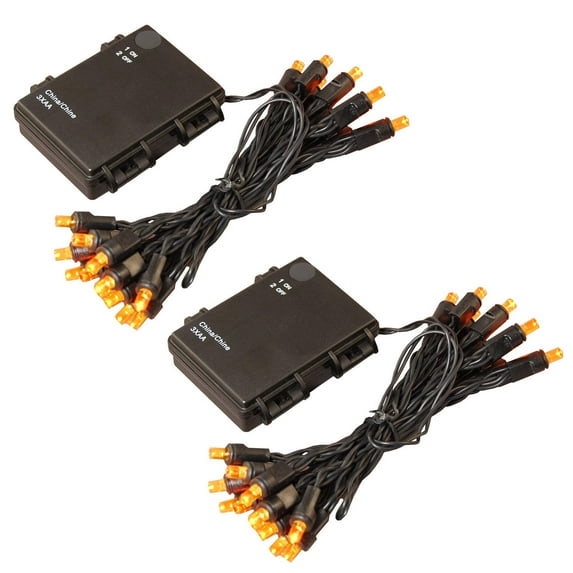 Battery-Operated LED Mini String Lights - Set of 2