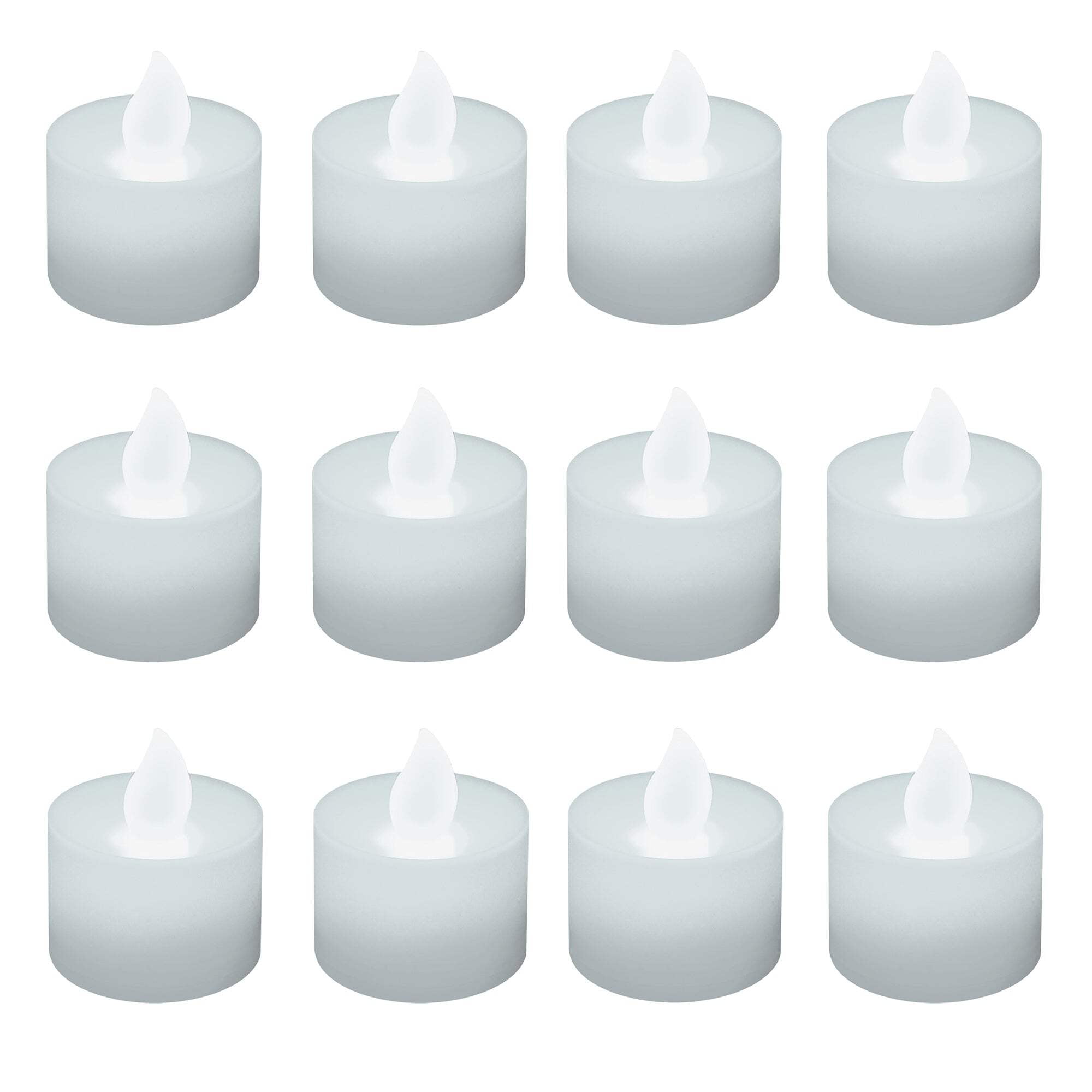 Cool White Flameless LED Tealight Candles Set of 12
