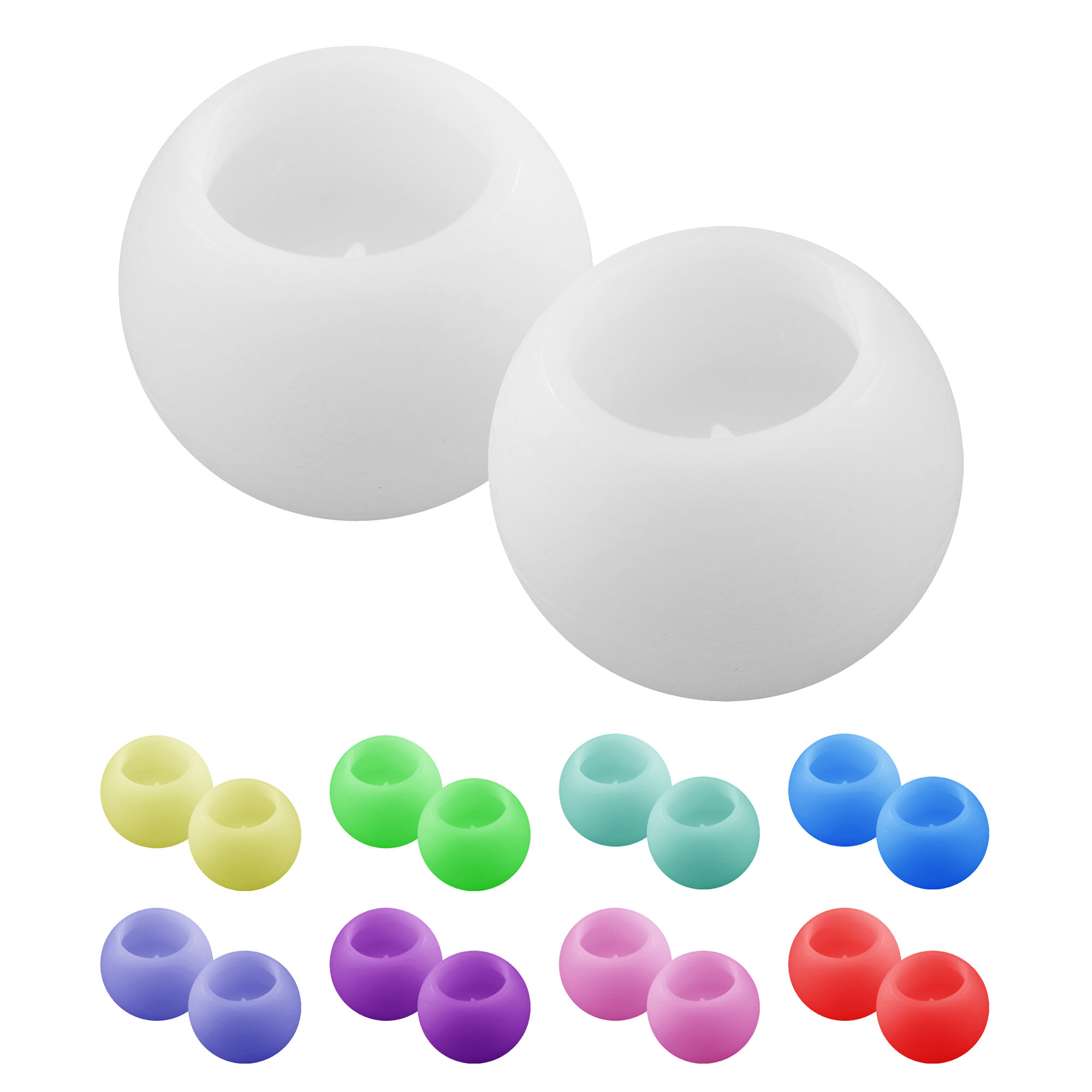 LumaBase Battery Operated Wax LED Candles, Color Changing -Set of 2