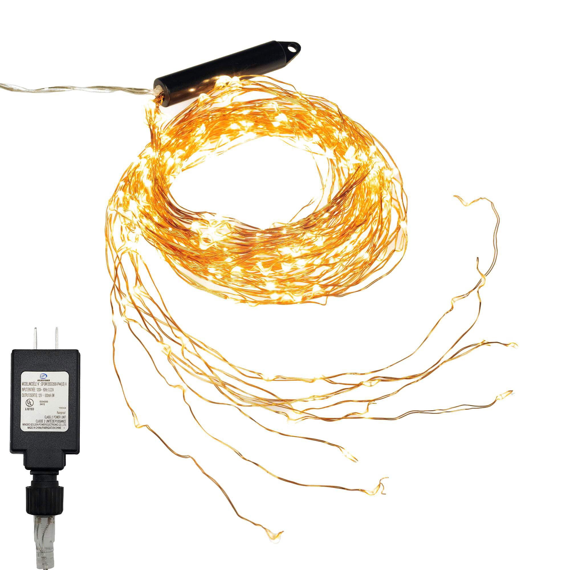 LumaBase Electric Multi Strand LED Fairy String Lights (Copper ...