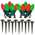 thumbnail image 1 of LumaBase Electric Pathway Lights with 10 Bulbs (Red and Green), 1 of 8
