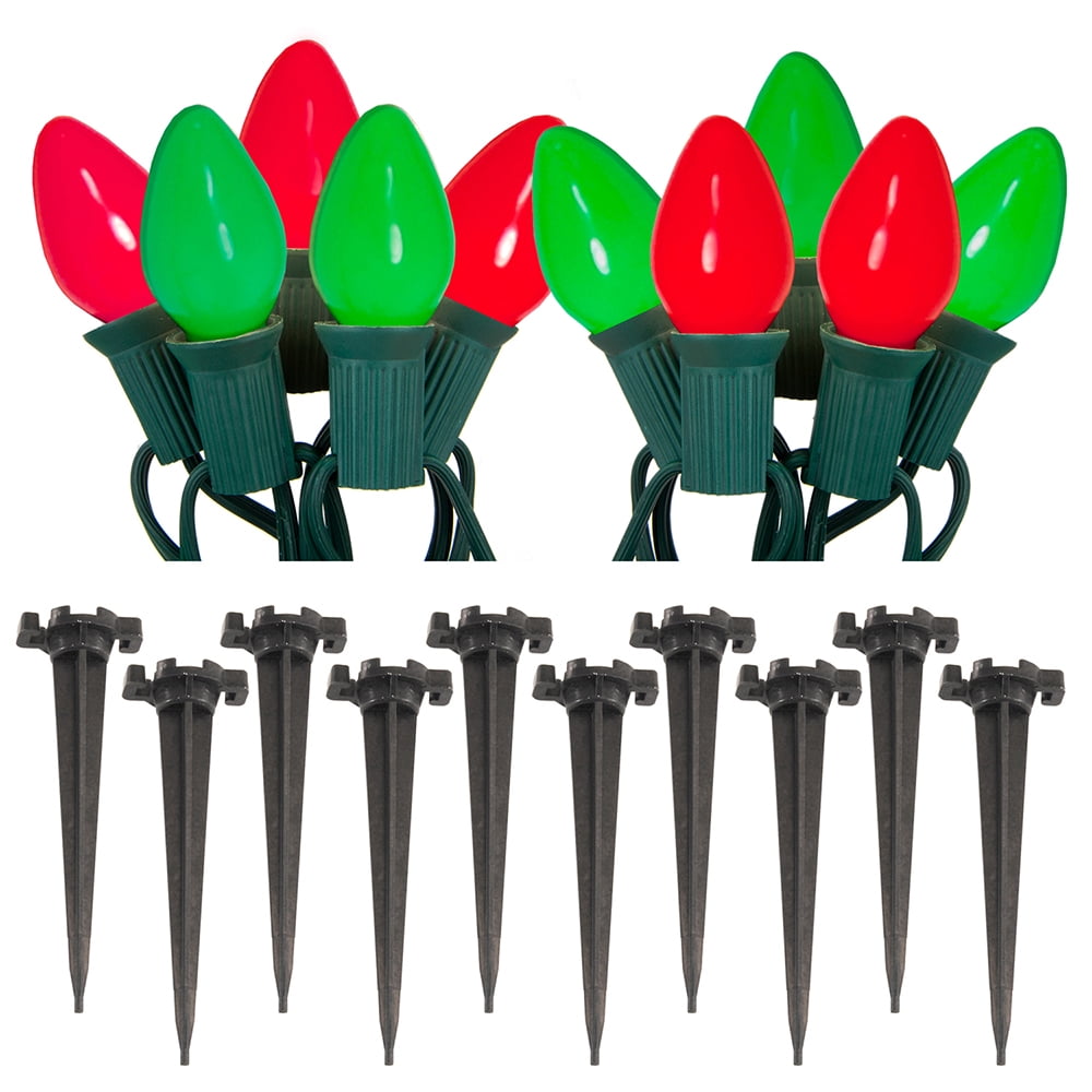 LumaBase Electric Pathway Lights with 10 Bulbs