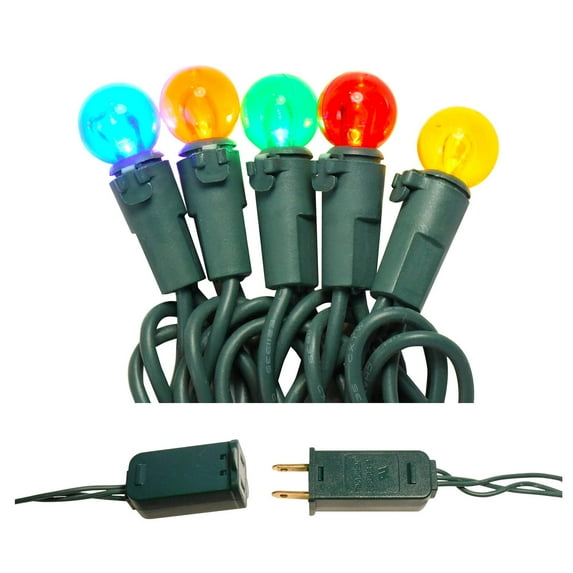Electric String Lights with Mini Plastic Globes