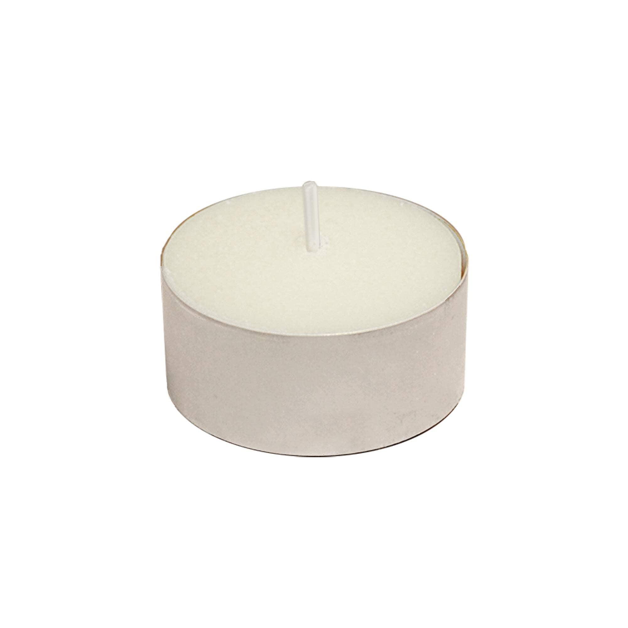 Elegant White Unscented Tealight Candles, 100-Count with Bow Embellishment