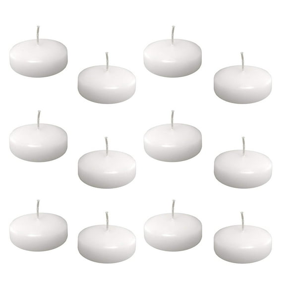 LumaBase Floating Wax Candles - Set of 12 (3 Inches)