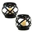 thumbnail image 1 of LumaBase Metal Candleholders with Battery Operated LED Candles - Set of 2, 1 of 7