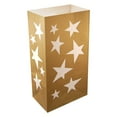 thumbnail image 1 of LumaBase Paper Luminaria Bags - Gold Star (24 count), 1 of 11
