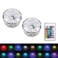 thumbnail image 1 of LumaBase Submersible Battery Operated LED Lights with Remote Control - Set of 2, 1 of 4