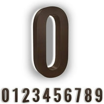 LumaNumbers Low-Voltage LED Address Numbers, Durable ABS-Polymer Lighted House Numbers, 5-inch, Weather-Proof, Illuminated (Bronze, 0) Power Source Required, Back-plate Recommended