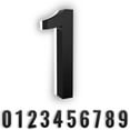 thumbnail image 1 of LumaNumbers Low-Voltage LED Address Numbers, Durable ABS-Polymer Lighted House Numbers, 5-inch, Weather-Proof, Illuminated (Black, 1) Power Source Required, Back-plate Recommended, 1 of 5