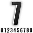 thumbnail image 1 of LumaNumbers Low-Voltage LED Address Numbers, Durable ABS-Polymer Lighted House Numbers, 5-inch, Weather-Proof, Illuminated (Black, 7) Power Source Required, Back-plate Recommended, 1 of 5