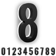 thumbnail image 1 of LumaNumbers Low-Voltage LED Address Numbers, Durable ABS-Polymer Lighted House Numbers, 5-inch, Weather-Proof, Illuminated (Black, 8) Power Source Required, Back-plate Recommended, 1 of 5