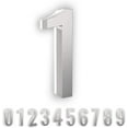 thumbnail image 1 of LumaNumbers Low-Voltage LED Address Numbers, Durable ABS-Polymer Lighted House Numbers, 5-inch, Weather-Proof, Illuminated (Silver, 1) Power Source Required, Back-plate Recommended, 1 of 5