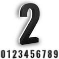 thumbnail image 1 of LumaNumbers Low-Voltage LED Address Numbers, Durable ABS-Polymer Lighted House Numbers, 7-inch, Weather-Proof, Illuminated (Black, 2) Power Source Required, Back-plate Recommended, 1 of 5