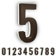 thumbnail image 1 of LumaNumbers Low-Voltage LED Address Numbers, Durable ABS-Polymer Lighted House Numbers, 7-inch, Weather-Proof, Illuminated (Bronze, 5) Power Source Required, Back-plate Recommended, 1 of 5