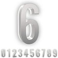 thumbnail image 1 of LumaNumbers Low-Voltage LED Address Numbers, Durable ABS-Polymer Lighted House Numbers, 7-inch, Weather-Proof, Illuminated (Silver, 6) Power Source Required, Back-plate Recommended, 1 of 5