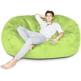 thumbnail image 1 of Lumaland 6ft Large Bean Bag Chair with Microsuede Washable Cover, Light Green, 1 of 6