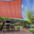 thumbnail image 1 of Lumaland Outdoor Sun Shade Sail with Fastening Ropes, Rectangle 10'x13', Terracotta, 1 of 5