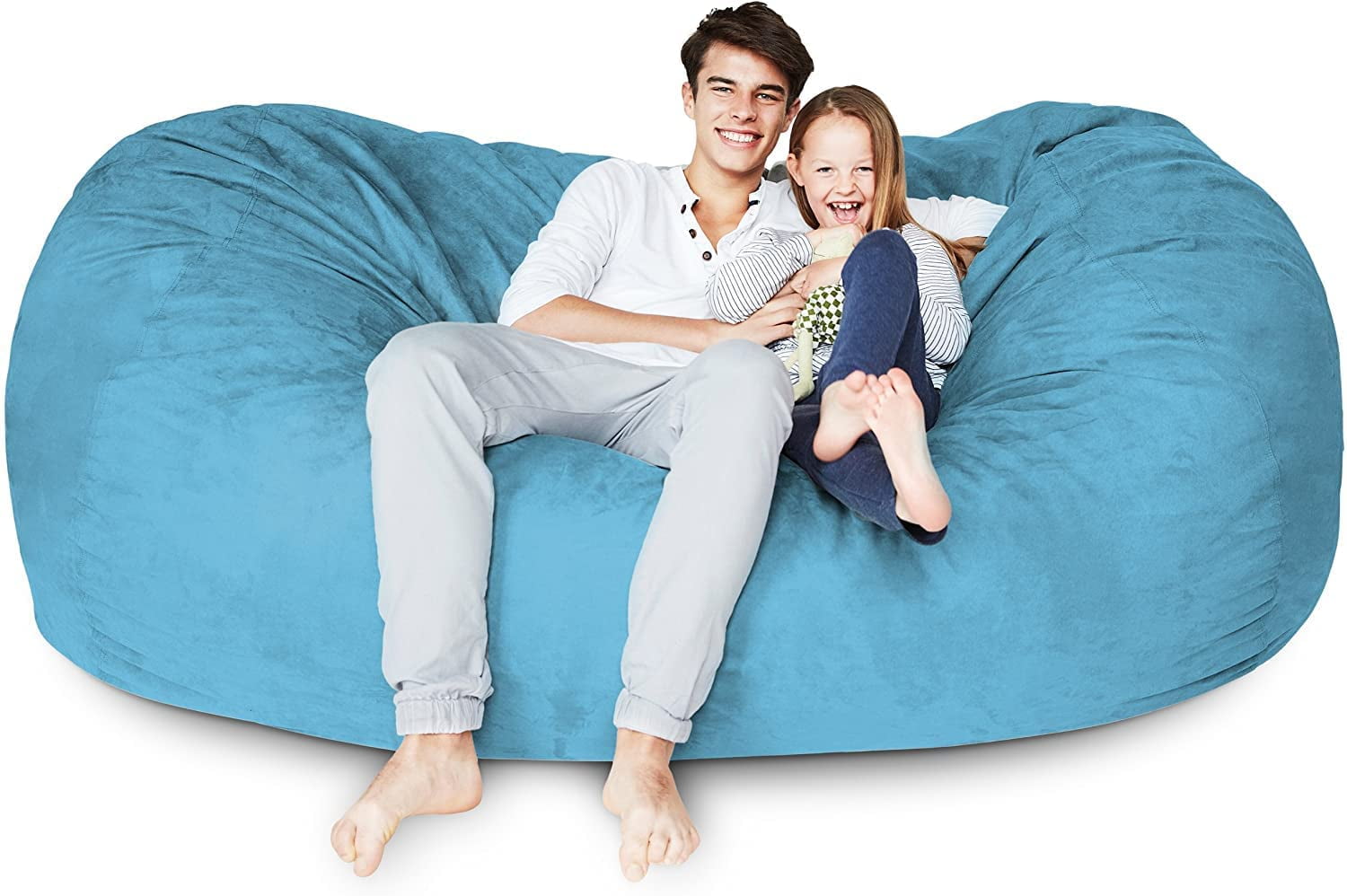 Lumaland Outer Cover for Bean Bags, 7-Foot Light Blue, Cover and Inlay ...