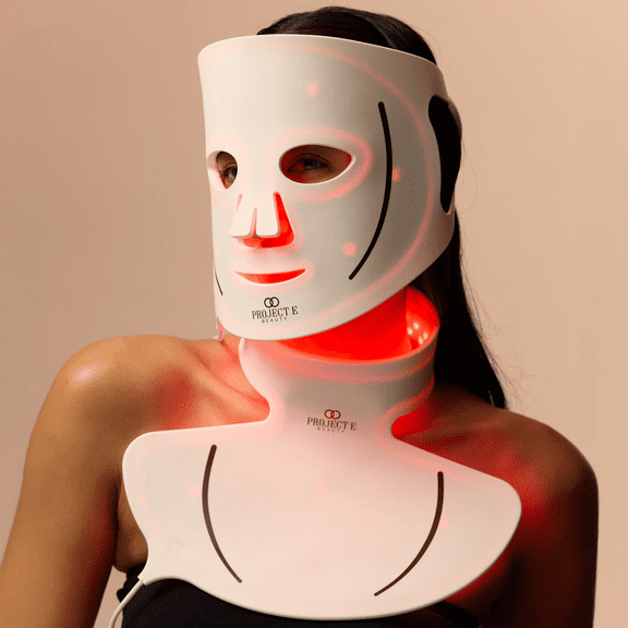 Project E Beauty Lumalux Face+ Led Face Mask Light Therapy | 1600 LEDs | 7+2 Colors 460~1072nm | Acne Light | Red Light Therapy Mask For Face and Neck