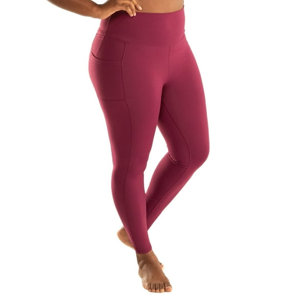 Lumana Leakproof Yoga Leggings, Plum, Small