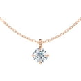 thumbnail image 1 of Lumante Women’s 14k Rose Gold Round Lab Grown Diamond 4 Prong Pendant Necklace, 2cttw (F-G Color, VS Clarity), 1 of 8