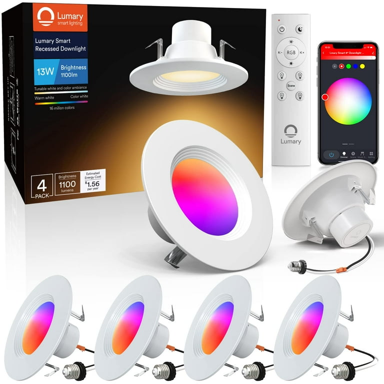 Lumary Smart LED Can Lights 5 6 Inch Smart WiFi Recessed Lights