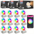 thumbnail image 1 of Lumary Smart Recessed Lighting 4 Inch WiFi LED Wafer Downlights RGBWW Ultra Thin Canless with J-Box Compatible with Alexa Google Assistant 12 Pack, 1 of 8