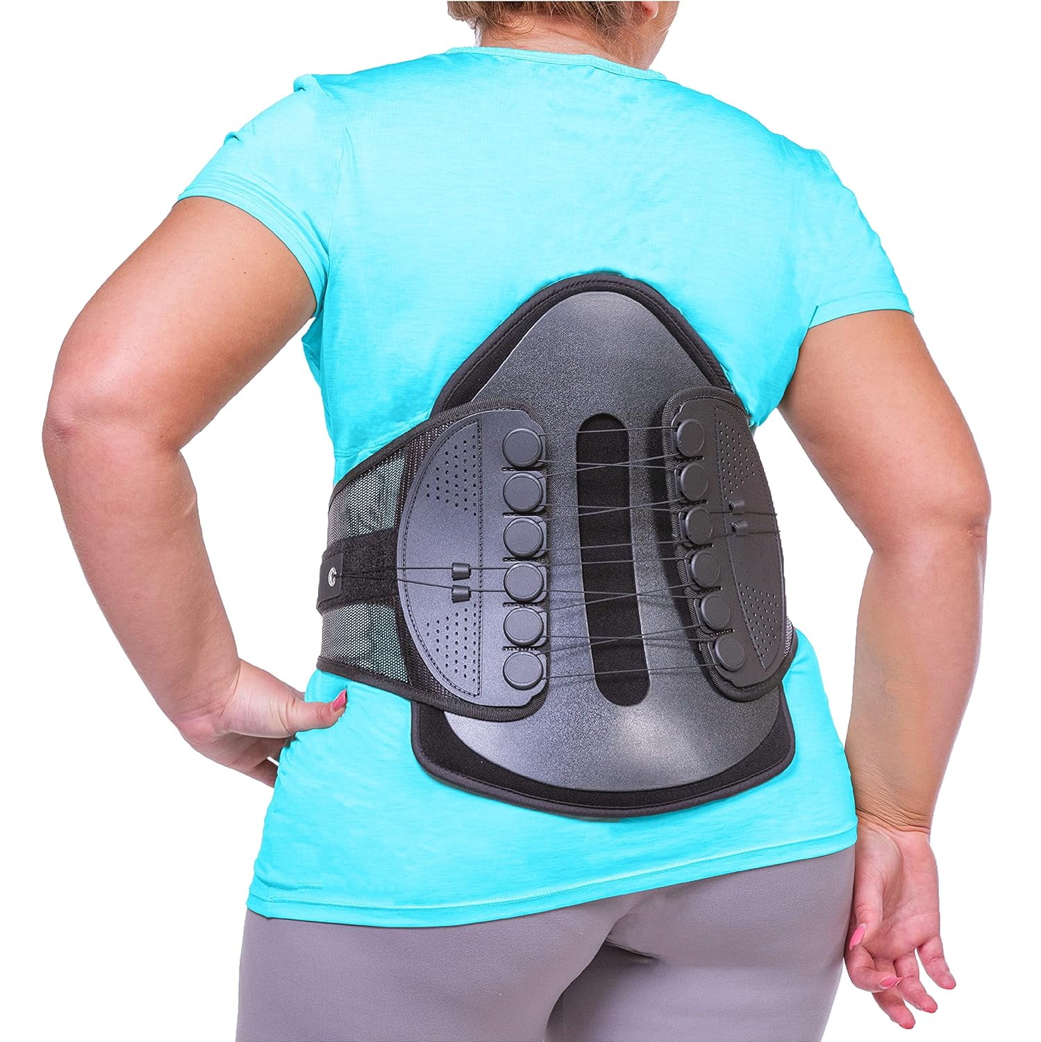 Lumbar Decompression Back Brace - Adjustable Semi-Rigid Lumbosacral ...