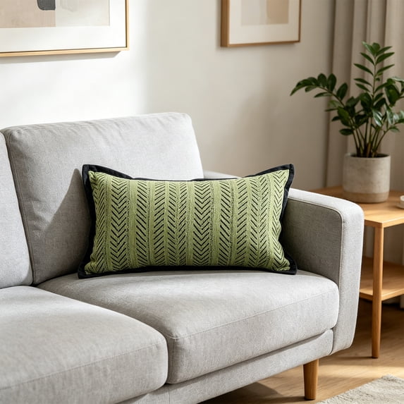 Lumbar Pillow Cover 19.69 x 11.81 Inch Decorative Pillowcase Farmhouse Accent Cushion Sham Breathable Soft Sofa Throw Pillow Cover for Living Room Bedroom Couch Bench Chair Home Decor Seasonal Gift