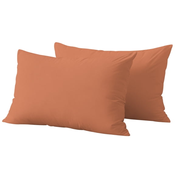 Lumbar Pillow Covers 12 x 20 Inches, Terracotta Waterproof Throw Pillow Cover Set of 2, Modern Solid Color Orange Brown Decorative Rectangle Cushion Covers for Patio/Tent/Couch/Garden