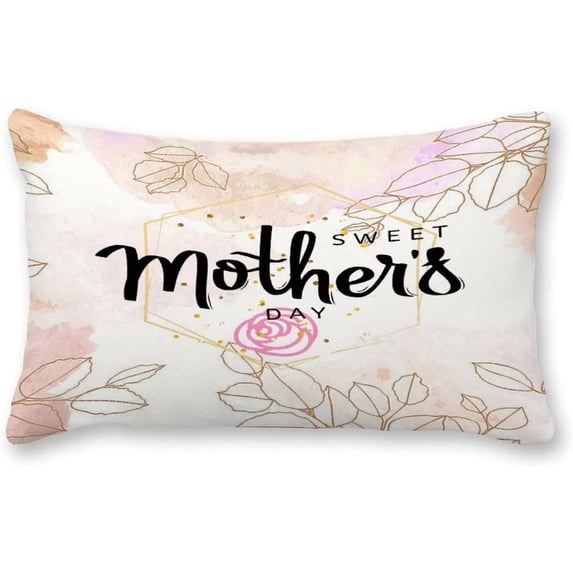 Lumbar Pillow Covers 12x30 Inch Rectangular Throw Pillow Case Cushion Covers for Sofa Bed Car Chair Birthday Gift for Mom, Aunt, Grandma