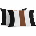 thumbnail image 1 of Lumbar Pillow Covers 20x12 Inch Set of 2, Brown Black White Boho Waterproof Outdoor Pillow Covers, Contemporary Modern Art Decorative Cushion Pillowcases for Couch, Sofa, Bed, Garden, Patio, 1 of 9