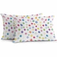 thumbnail image 1 of Lumbar Pillow Covers 20x12 Inch Set of 2, Colorful Polka Dot Waterproof Outdoor Pillow Covers, Rainbow Polka Dot Watercolor Decorative Cushion Pillowcases for Couch, Sofa, Bed, Garden, Patio, 1 of 9