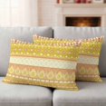 thumbnail image 1 of Lumbar Pillow Covers 20x12 Inch Set of 2, Yellow Khaki Boho Waterproof Outdoor Pillow Covers, Vintage Ethnic Tribe Abstract Art Decorative Cushion Pillowcases for Couch, Sofa, Bed, Garden, Patio, 1 of 9