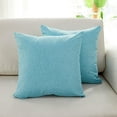 thumbnail image 1 of Lumbar Pillow Sofa Cushion Solid Color Velvet 16 in | Blue, Gray, Yellow | Nylon Spandex Backrest for Living Room, Bedroom, Office, 1 of 6