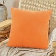thumbnail image 1 of Lumbar Pillow, Velvet Flock Bean Bag Cushion, Solid Orange, 40cm, Home Sofa Backrest,Vsgery, 1 of 9